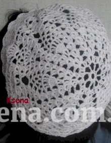 Берет крючком "Летний день"