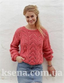 Джемпер спицами "Красотка"
