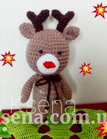 Игрушка крючком  " Олень"