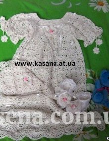 Крестильный комплект для девочки "Оливия"
