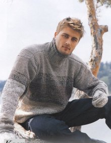 Мужской тёплый свитер. PULLOVER