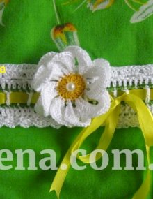 Повязка с цветочком 