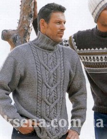 Свитер спицами "Sexy man"